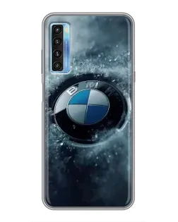 Чехол для TCL 20L с картинкой «Логотип BMW — лед»