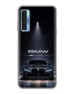 Чехол для TCL 20L с картинкой «BMW сквозь ночной город»