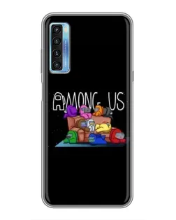 Чехол для TCL 20L с картинкой «Логотип Among Us» Чехол для TCL 20L с картинкой «Логотип Among Us»