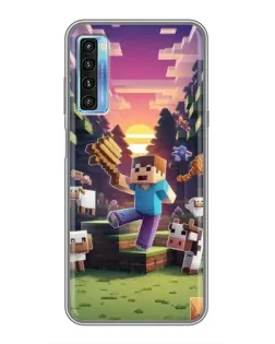 Чехол для TCL 20L с картинкой «Стив на ферме» Чехол для TCL 20L с картинкой «Стив на ферме»