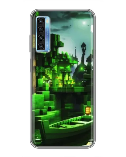 Чохол для TCL 20L з картинкою «Minecraft лісовий пейзаж»