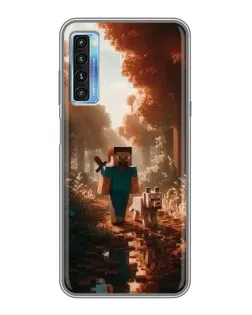 Чохол для TCL 20L з картинкою «Стів у лісі»