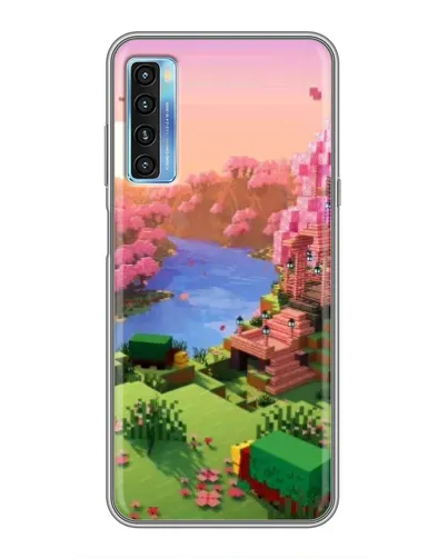 Чохол для TCL 20L з картинкою «Рожеве дерево Minecraft»
