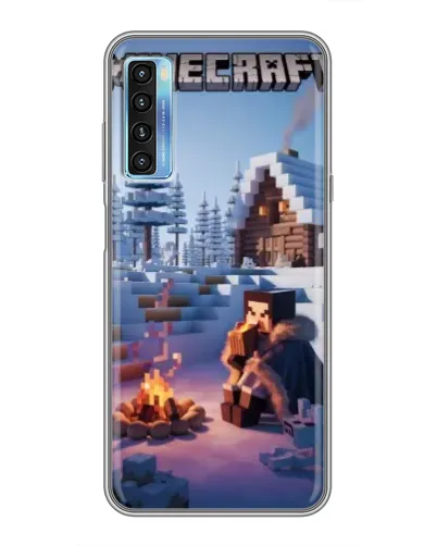 Чохол для TCL 20L з картинкою «Зимовий Minecraft»