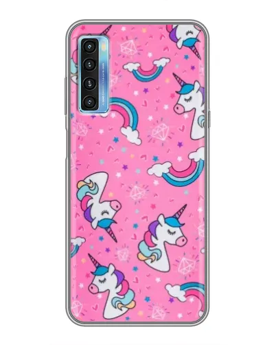 Чехол для TCL 20L с картинкой «Unicorn паттерн розовый» Чехол для TCL 20L с картинкой «Unicorn паттерн розовый»