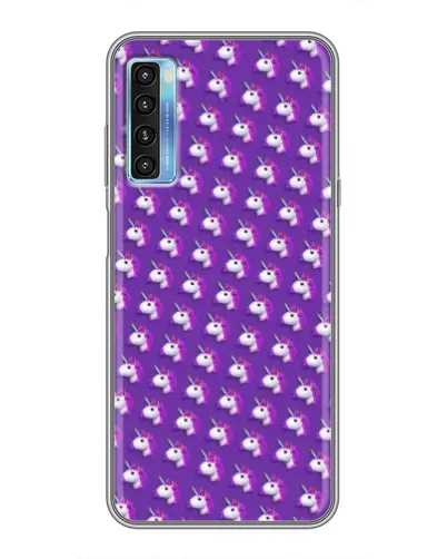 Чехол для TCL 20L с картинкой «Единороги на фиолетовом» Чехол для TCL 20L с картинкой «Единороги на фиолетовом»