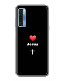 Чехол для TCL 20L с картинкой «Сердце - Jesus» Чехол для TCL 20L с картинкой «Сердце - Jesus»