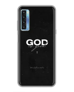Чехол для TCL 20L с картинкой «GOD — Бог над всем»