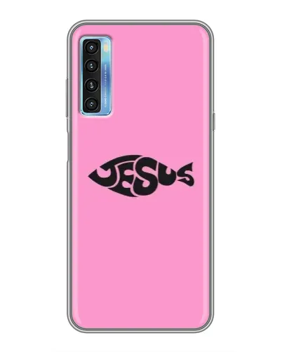 Чехол для TCL 20L с картинкой «Розовый символ  Jesus»