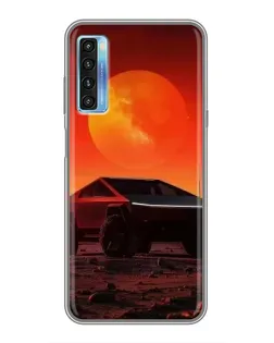 Чехол для TCL 20L с картинкой «Cybertruck на Марсе»