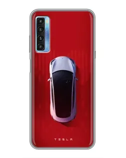 Чехол для TCL 20L с картинкой «Tesla Top View»