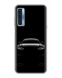 Чехол для TCL 20L с картинкой «Силуэт Tesla Night»