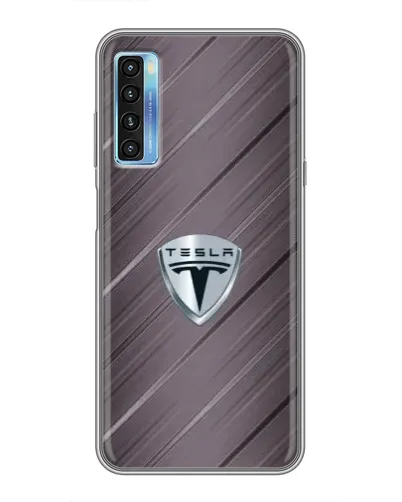 Чехол для TCL 20L с картинкой «Металлическая текстура Tesla» Чехол для TCL 20L с картинкой «Металлическая текстура Tesla»