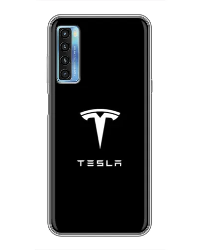 Чехол для TCL 20L с картинкой «Tesla White Logo» Чехол для TCL 20L с картинкой «Tesla White Logo»