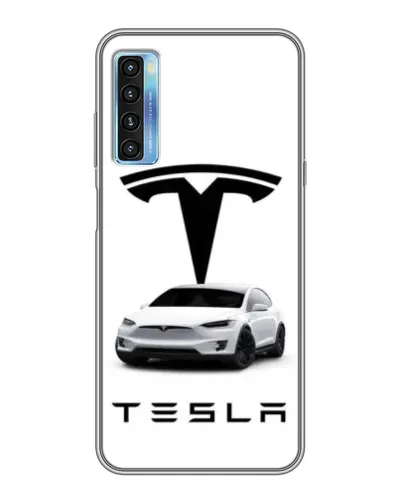 Чехол для TCL 20L с картинкой «Tesla White Style» Чехол для TCL 20L с картинкой «Tesla White Style»