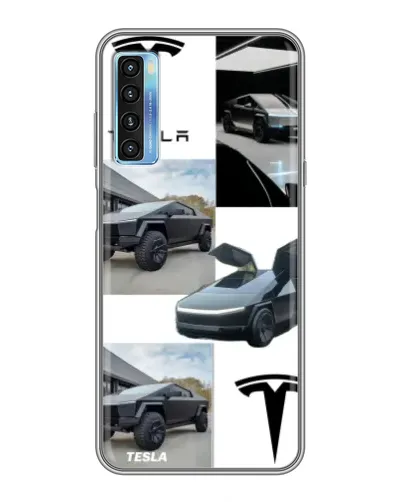 Чехол для TCL 20L с картинкой «Коллаж Cybertruck Tesla» Чехол для TCL 20L с картинкой «Коллаж Cybertruck Tesla»