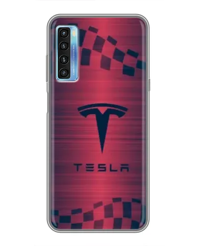 Чехол для TCL 20L с картинкой «Тесла красный карбон» Чехол для TCL 20L с картинкой «Тесла красный карбон»