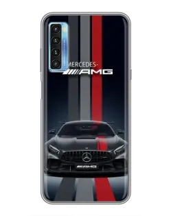 Чехол для TCL 20L с картинкой «Mercedes — белый карбон» Чехол для TCL 20L с картинкой «Mercedes — белый карбон»