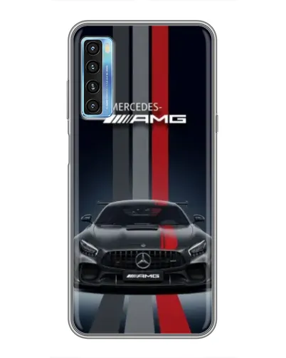Чохол для TCL 20L з картинкою «Mercedes — білий карбон»