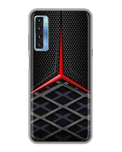 Чохол для TCL 20L з картинкою «Mercedes Carbon Grid»