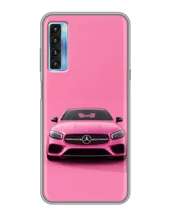 Чехол для TCL 20L с картинкой «Розовый Mercedes AMG»