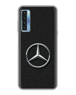 Чехол для TCL 20L с картинкой «Карбоновый Mercedes стиль»