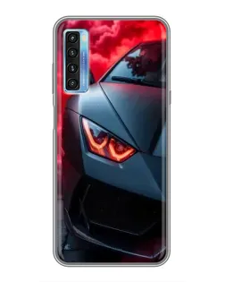 Чохол для TCL 20L з картинкою «Lamborghini червоне сяйво»
