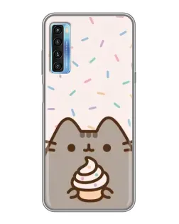 Чехол для TCL 20L с картинкой «Пушин с кексом»