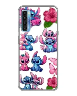Чехол для TCL 20L с картинкой «Стикеры Stitch и Angel»