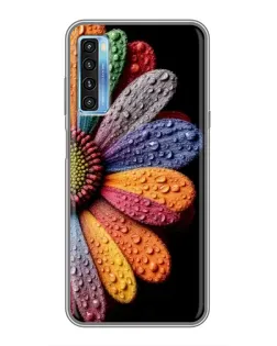 Чехол для TCL 20L с картинкой «Радужный цветок»