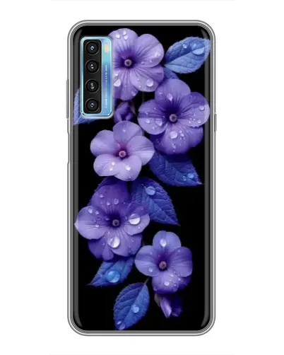 Чехол для TCL 20L с картинкой «Фиолетовые цветы с росою» Чехол для TCL 20L с картинкой «Фиолетовые цветы с росою»