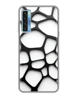 Чехол для TCL 20L с картинкой «Белая объемная сетка» Чехол для TCL 20L с картинкой «Белая объемная сетка»