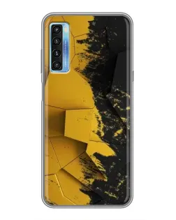 Чехол для TCL 20L с картинкой «Золотые осколки геометрии»