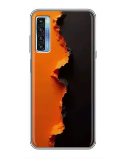Чехол для TCL 20L с картинкой «Оранжевый разлом»