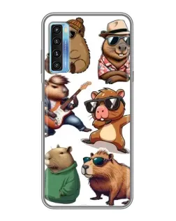 Чохол для TCL 20L з картинкою «Круті капібари музиканти»