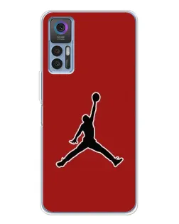 Чехол для TCL 30 Plus с картинкой «Jordan Red Back» Чехол для TCL 30 Plus с картинкой «Jordan Red Back»