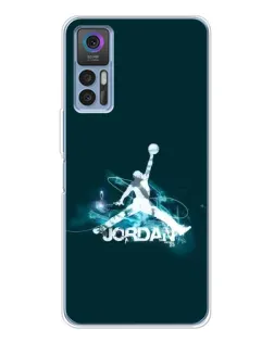 Чехол для TCL 30 Plus с картинкой «Jordan Blue Fire» Чехол для TCL 30 Plus с картинкой «Jordan Blue Fire»