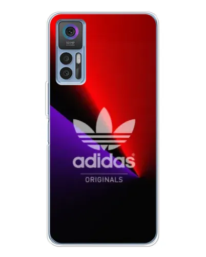Чехол для TCL 30 Plus с картинкой «Adidas Red Neon»