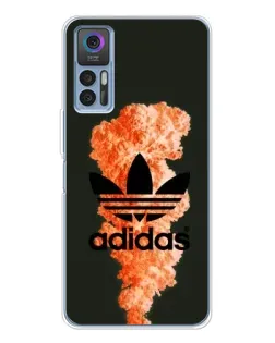 Чехол для TCL 30 Plus с картинкой «Оранжевый дым Adidas»