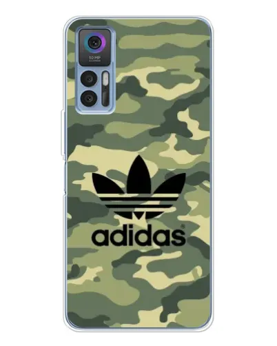 Чехол для TCL 30 Plus с картинкой «Милитари стиль Adidas»