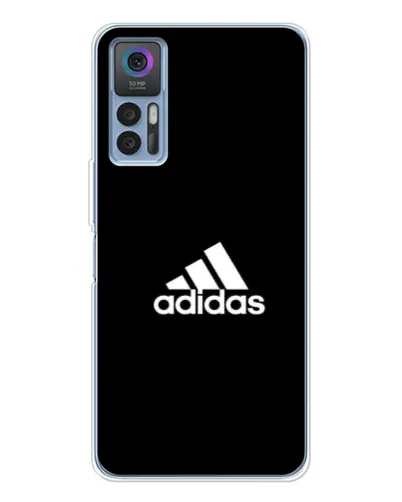 Чехол для TCL 30 Plus с картинкой «Черная классика Adidas»