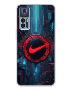 Чехол для TCL 30 Plus с картинкой «Техногенный стиль Nike»