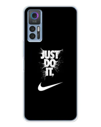 Чехол для TCL 30 Plus с картинкой «Текстовый принт Nike»