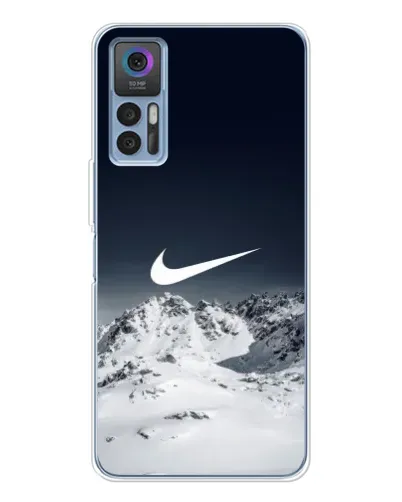 Чехол для TCL 30 Plus с картинкой «Nike — зимние горы»