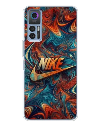 Чехол для TCL 30 Plus с картинкой «Nike в абстракции»