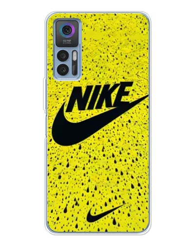Чехол для TCL 30 Plus с картинкой «Желтый текстурный Nike»