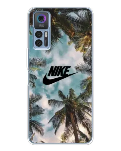 Чехол для TCL 30 Plus с картинкой «Тропический принт Nike» Чехол для TCL 30 Plus с картинкой «Тропический принт Nike»