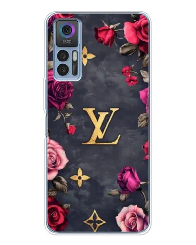 Чехол для TCL 30 Plus с картинкой «Цветочный Louis Vuitton»