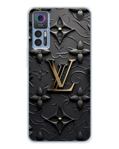 Чехол для TCL 30 Plus с картинкой «Кожаная текстура LV»