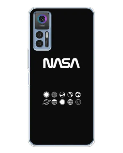Чехол для TCL 30 Plus с картинкой «NASA — технический принт»